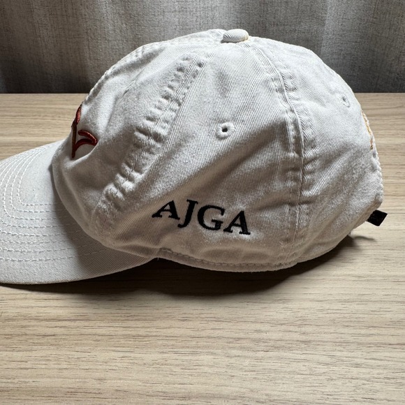 Greg Norman CGA Embroidered Shark Logo Golf Cap‎ Hat Beige 100% Cotton One Size - Picture 5 of 7